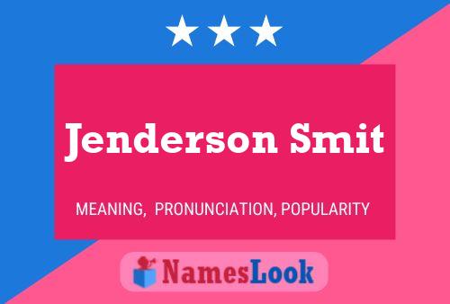 ملصق اسم Jenderson Smit