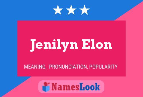 ملصق اسم Jenilyn Elon