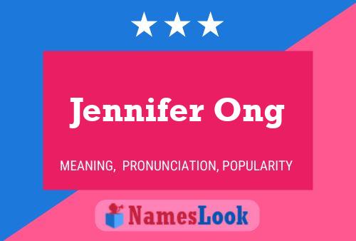 ملصق اسم Jennifer Ong