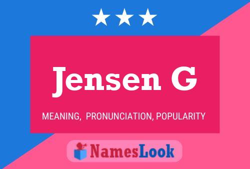 ملصق اسم Jensen G