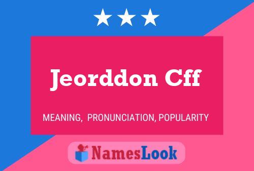 ملصق اسم Jeorddon Cff