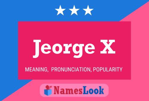 ملصق اسم Jeorge X