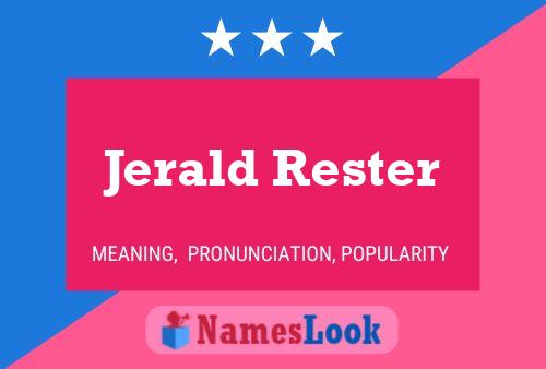 ملصق اسم Jerald Rester