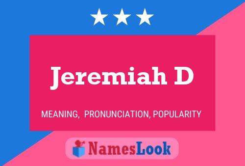 ملصق اسم Jeremiah D