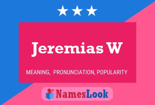 ملصق اسم Jeremias W