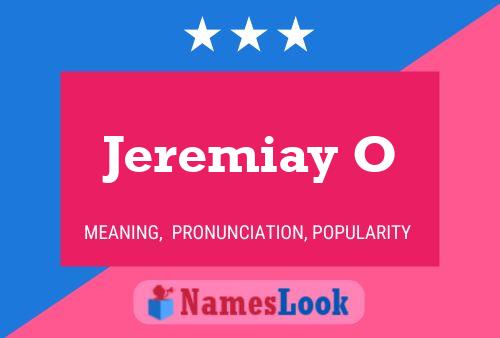 ملصق اسم Jeremiay O