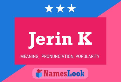 ملصق اسم Jerin K