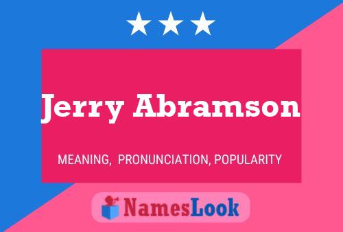 ملصق اسم Jerry Abramson