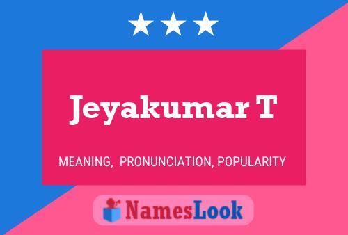 ملصق اسم Jeyakumar T