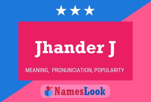 ملصق اسم Jhander J