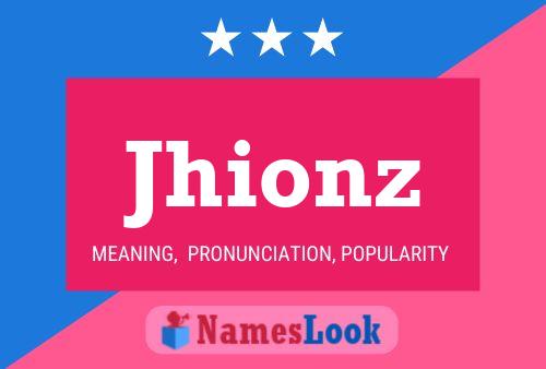 ملصق اسم Jhionz