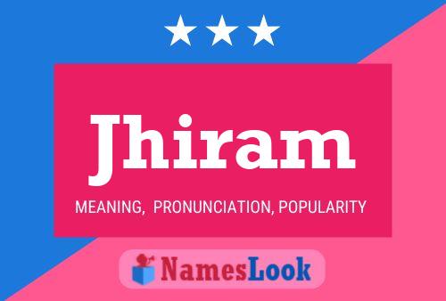 ملصق اسم Jhiram