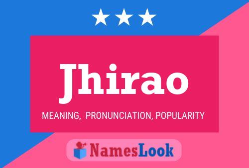 ملصق اسم Jhirao