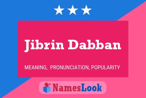 ملصق اسم Jibrin Dabban