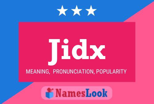 ملصق اسم Jidx