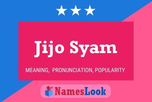 ملصق اسم Jijo Syam