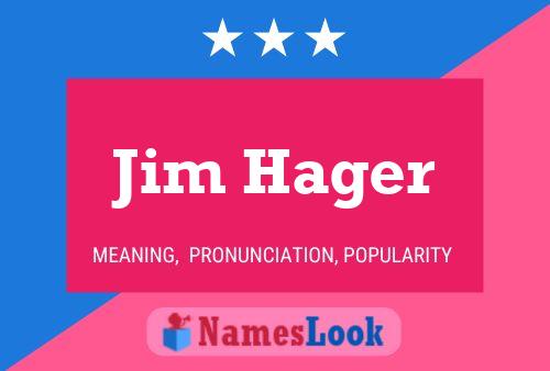 ملصق اسم Jim Hager