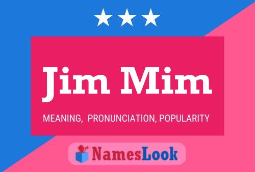 ملصق اسم Jim Mim