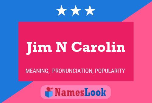 ملصق اسم Jim N Carolin