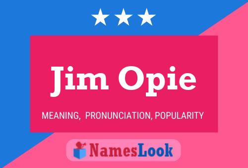 ملصق اسم Jim Opie