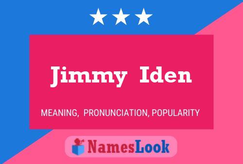 ملصق اسم Jimmy  Iden