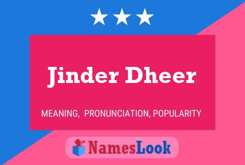 ملصق اسم Jinder Dheer