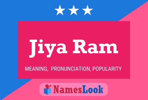 ملصق اسم Jiya Ram