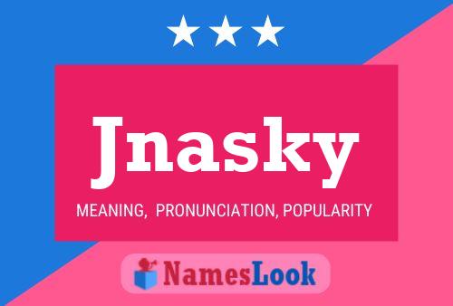 ملصق اسم Jnasky