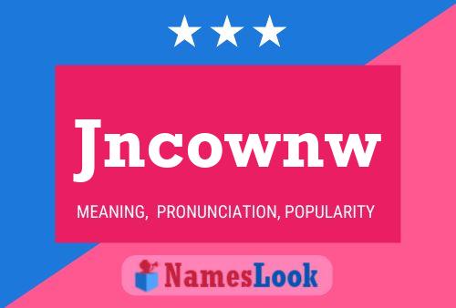 ملصق اسم Jncownw