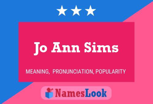 ملصق اسم Jo Ann Sims