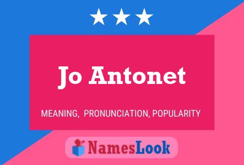 ملصق اسم Jo Antonet