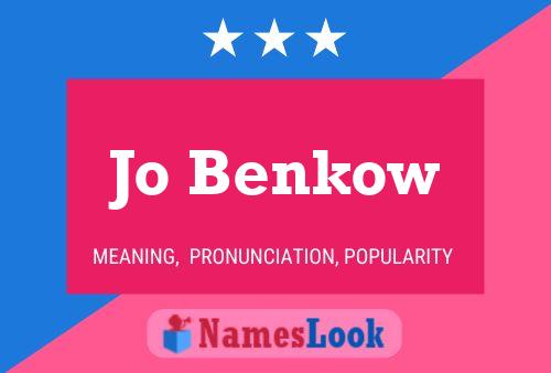 ملصق اسم Jo Benkow