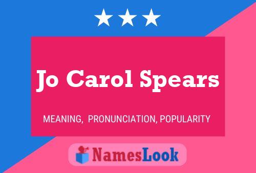 ملصق اسم Jo Carol Spears