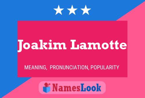 ملصق اسم Joakim Lamotte