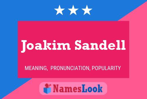 ملصق اسم Joakim Sandell