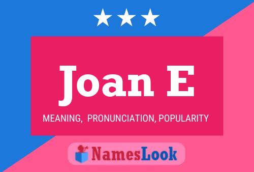 ملصق اسم Joan E