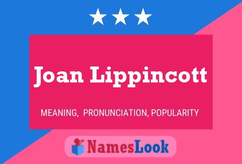 ملصق اسم Joan Lippincott