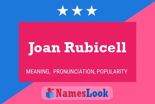 ملصق اسم Joan Rubicell