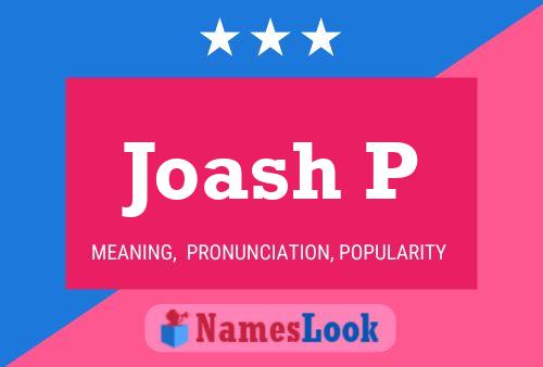 ملصق اسم Joash P