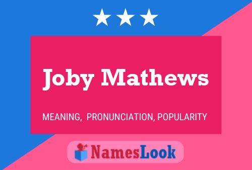 ملصق اسم Joby Mathews