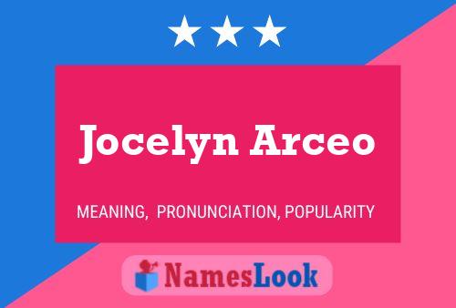 ملصق اسم Jocelyn Arceo