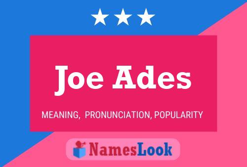 ملصق اسم Joe Ades