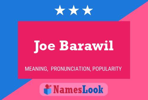 ملصق اسم Joe Barawil