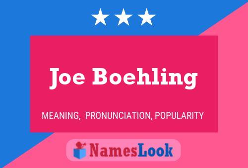 ملصق اسم Joe Boehling