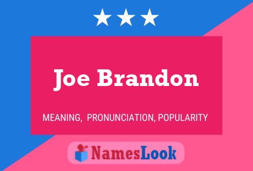 ملصق اسم Joe Brandon