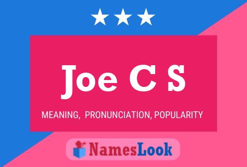 ملصق اسم Joe C S