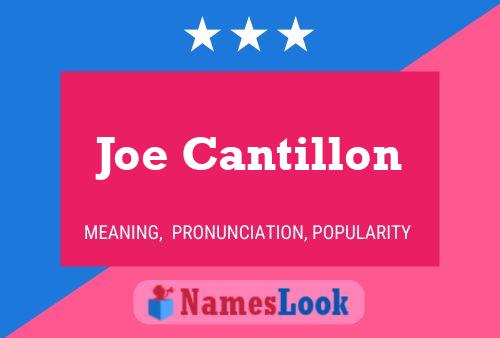 ملصق اسم Joe Cantillon