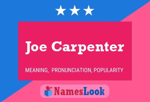 ملصق اسم Joe Carpenter