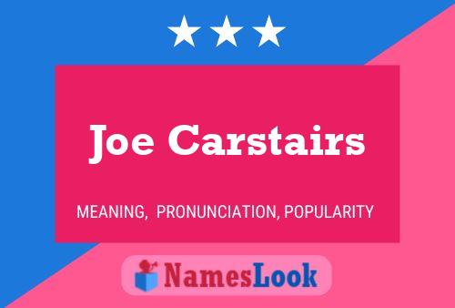 ملصق اسم Joe Carstairs