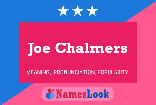 ملصق اسم Joe Chalmers